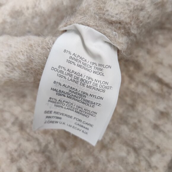 J. Crew Women's Knit Sweater Sz Small Alpaca Wool Beige Minimalist Simple Daily - Picture 8 of 8